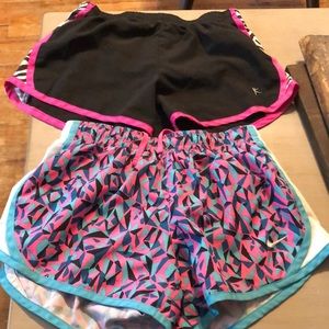 Set of 2 girls athletic shorts